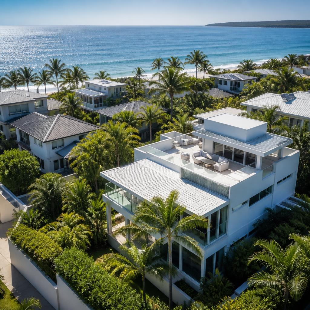 Painting and roofing services in Buderim, Sunshine Coast Residential streetscape in Buderim, Sunshine Coast — typical homes serviced by Rayzar's Painting