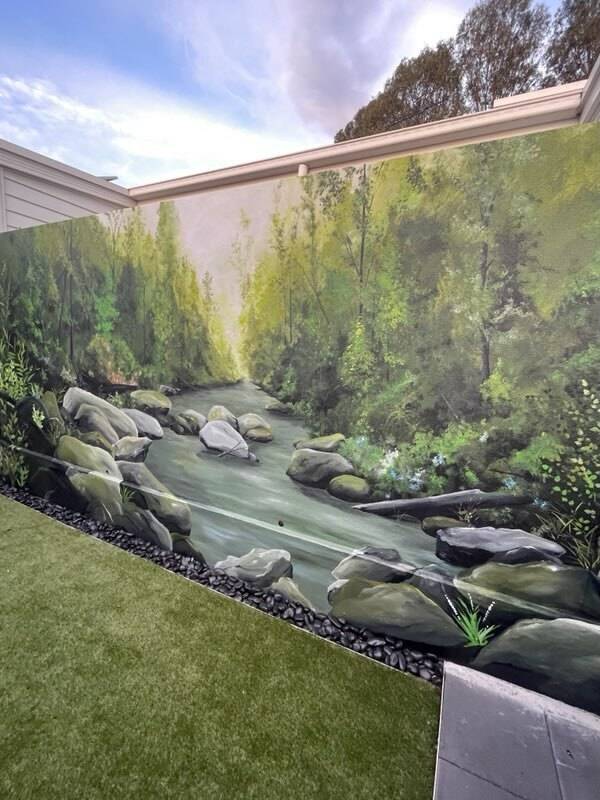 Custom children's bedroom mural hand-painted by mural artist David Houghton