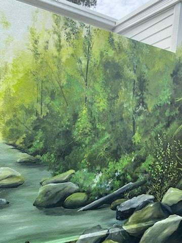 Bespoke commercial mural artwork for a Sunshine Coast interior fit-out by David Houghton and Rayzar's Painting